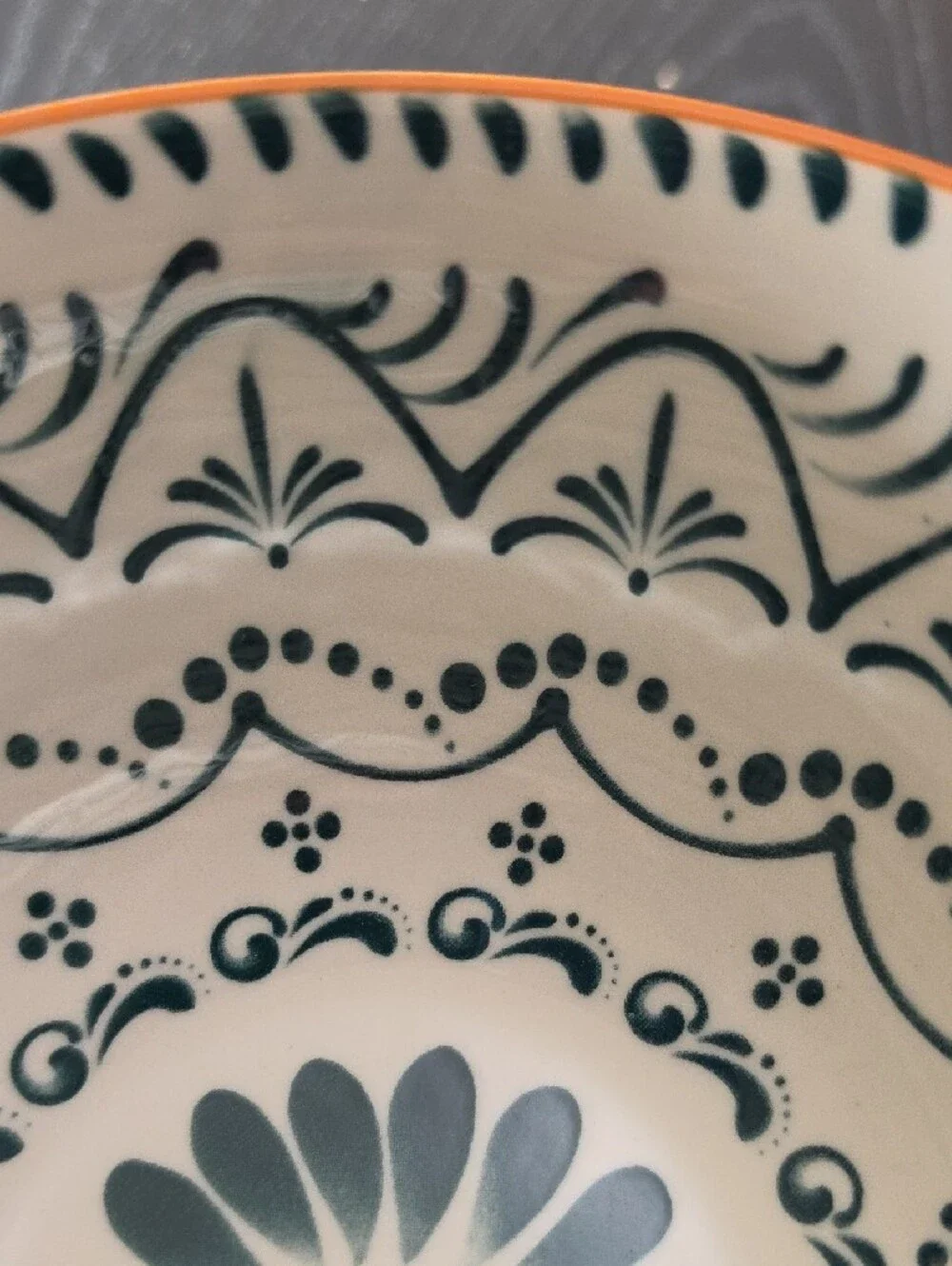 Hand-Painted Ceramic Dinner Bowls Set 3 - NIB